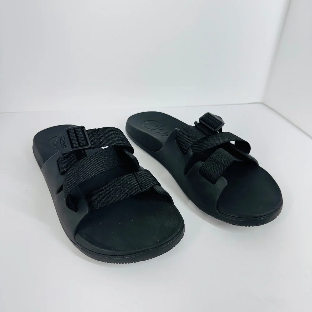 Chaco Men’s Sandals Black Adjustable Slides Size 12 Summer Beach Performance